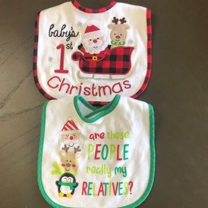 Christmas baby bibs